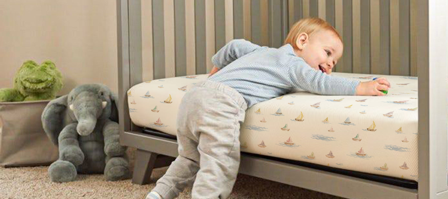 "Organic hypoallergenic baby sheets designed for sensitive skin" "Breathable and non-toxic crib bedding for babies with eczema"