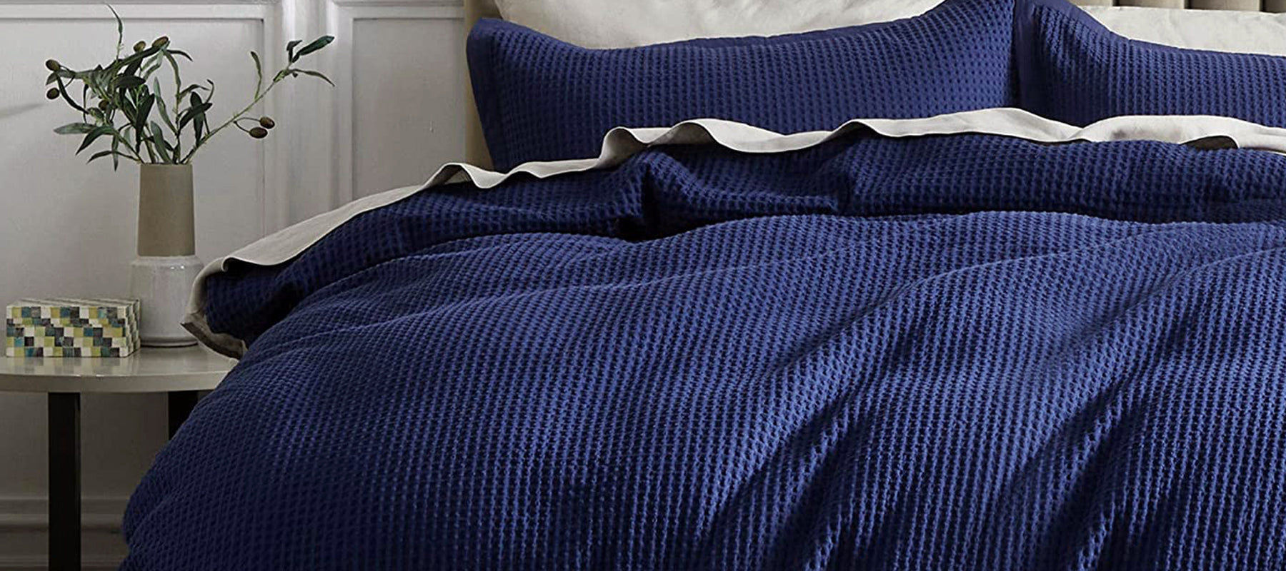 Textured Waffle Duvet Cover Sets