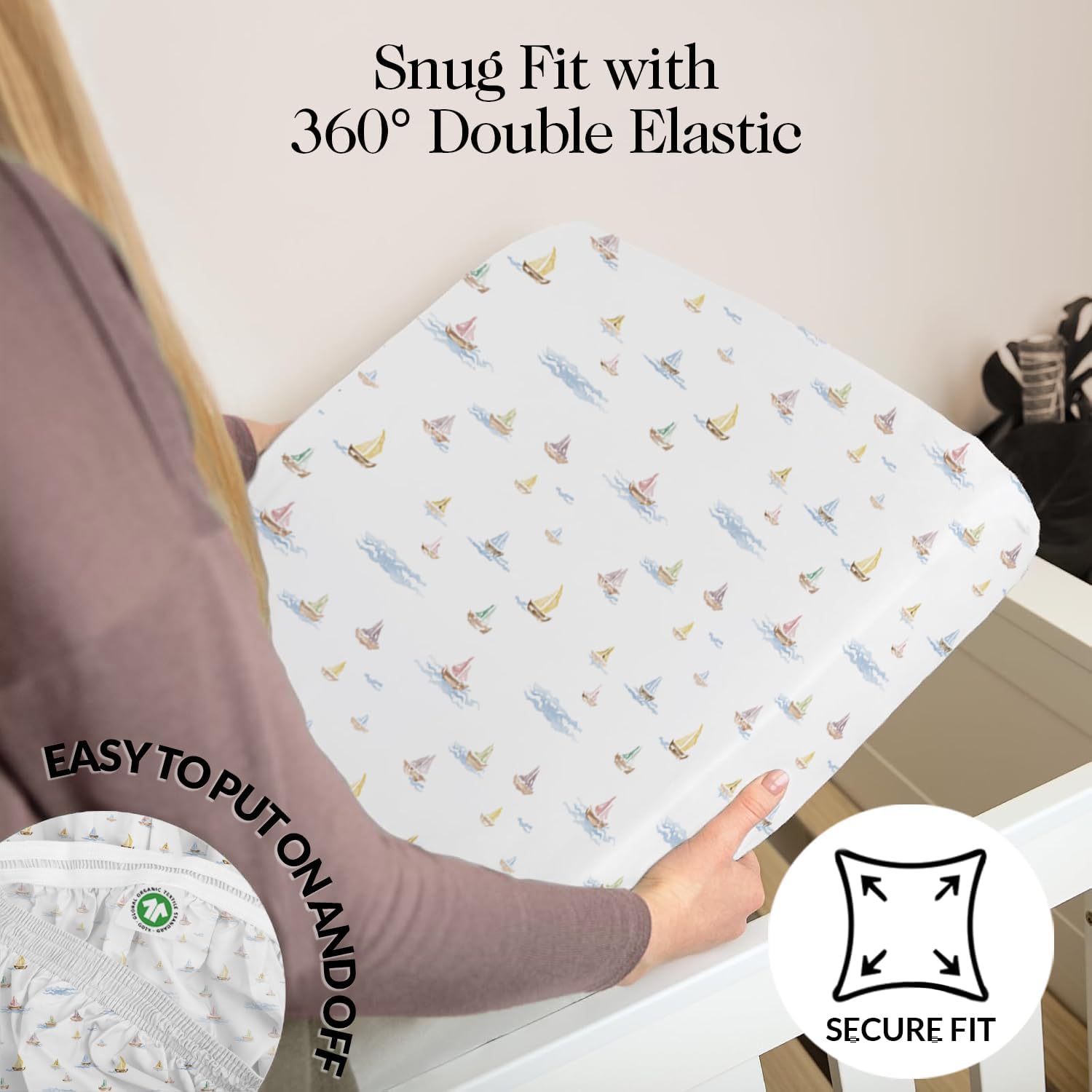 100% Organic Crib Fitted Sheets (3-Pack)