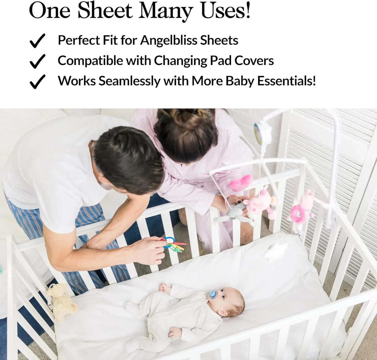 100% Organic Bassinet Fitted Sheets (3-Pack) – view 8