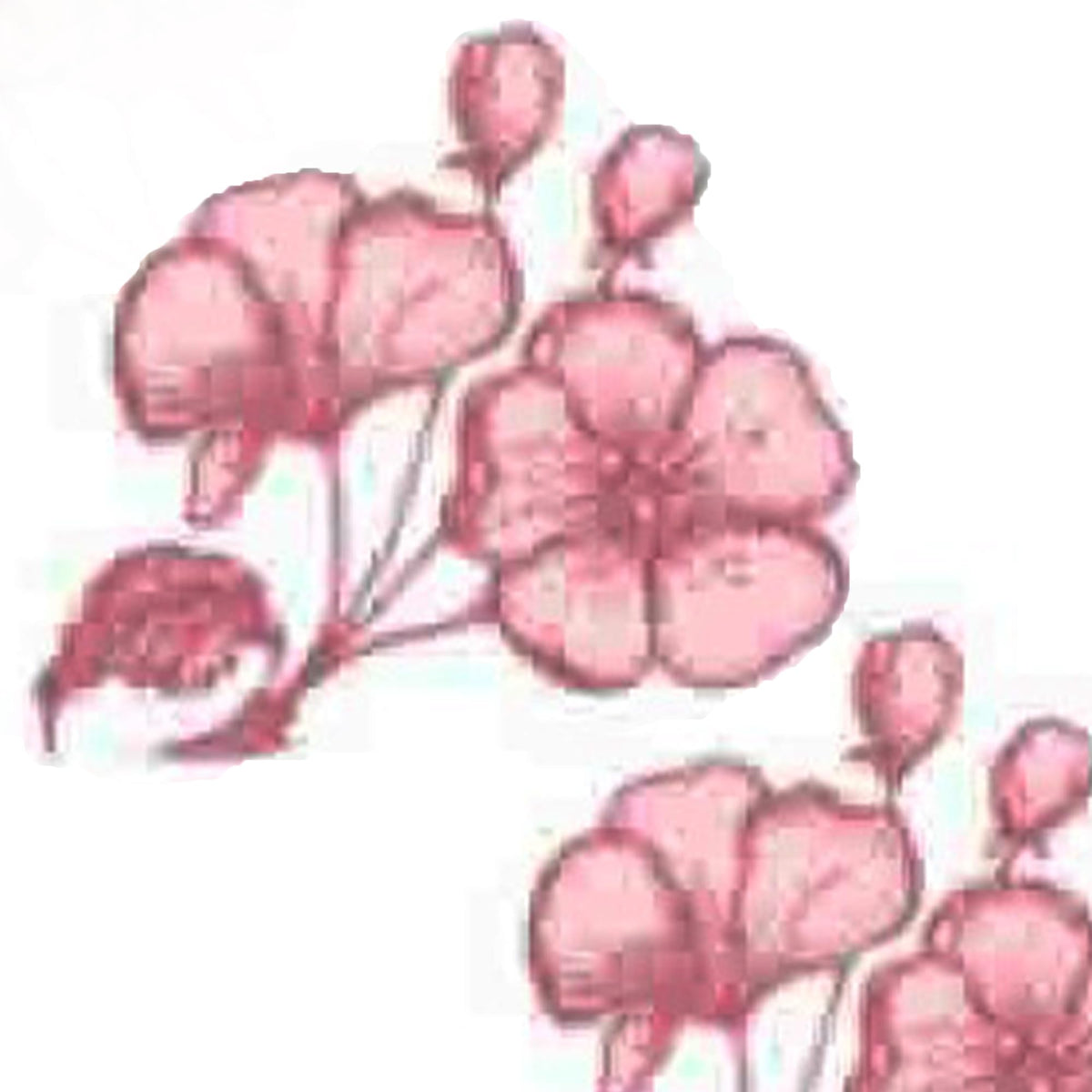 Vervain pink rosebud floral cotton percale sheet set