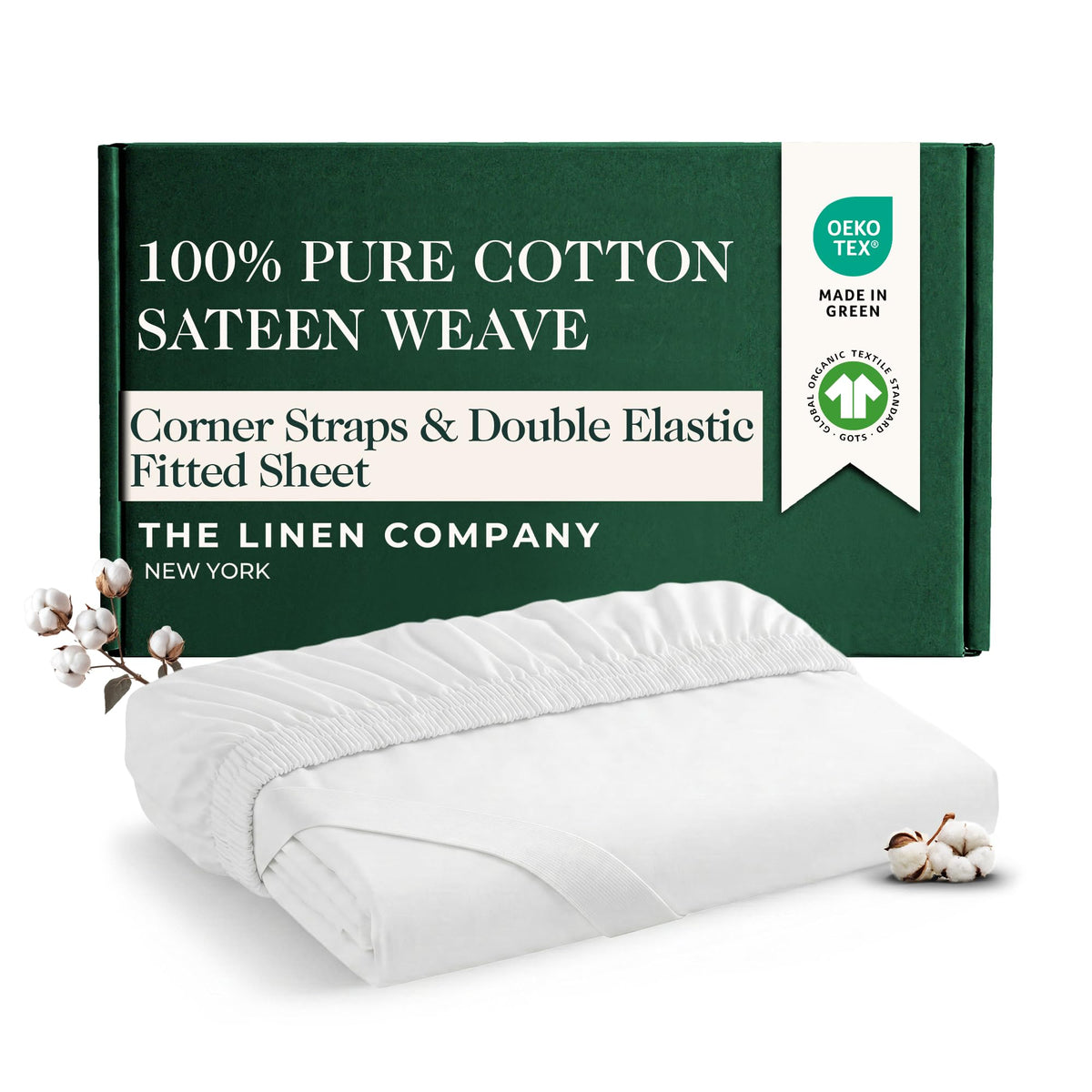 Cotton sateen fitted sheet