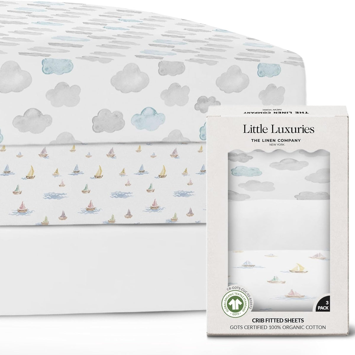 Baby Fitted Sheets The Linen Company USA - Main Image