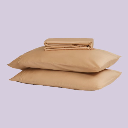 Golden Solid Fitted Sheet Set