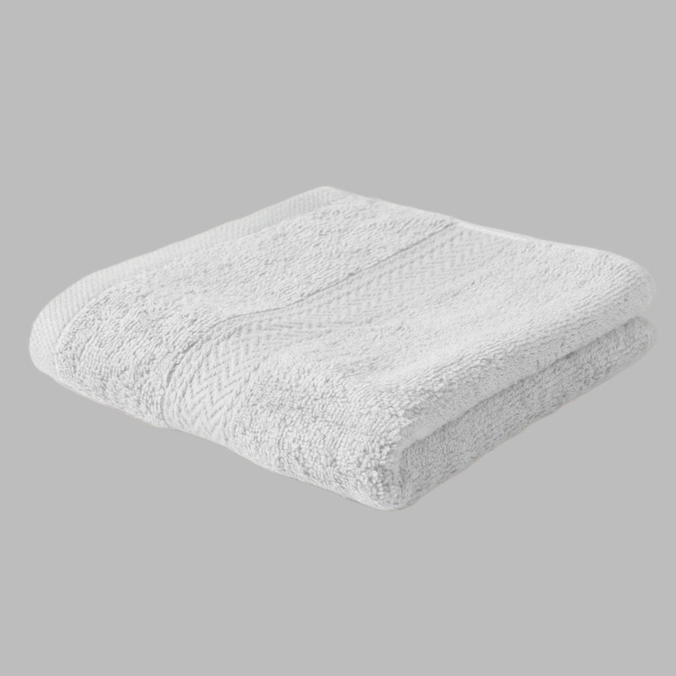 White Zigzag Hand Towel