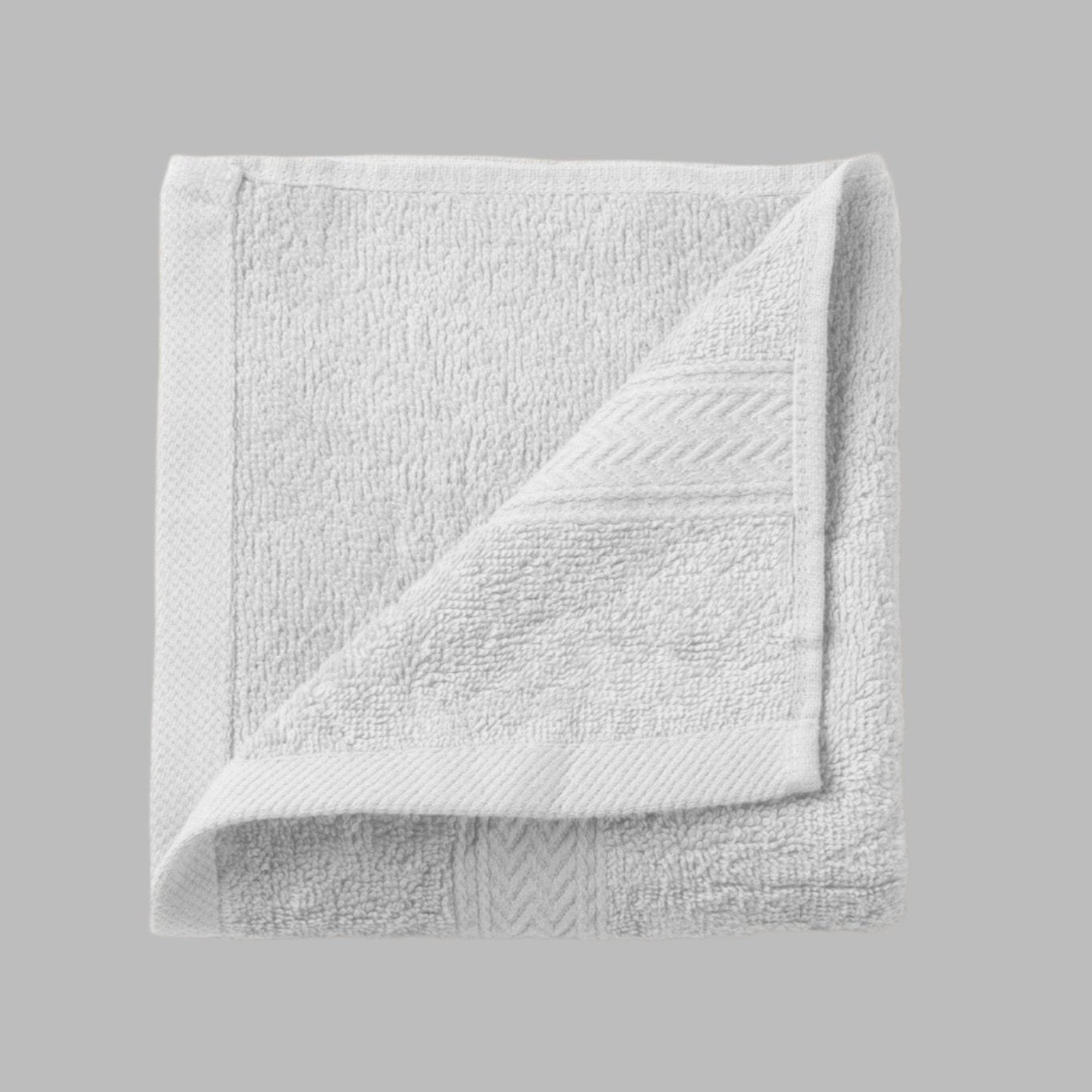 White Zigzag Hand Towel