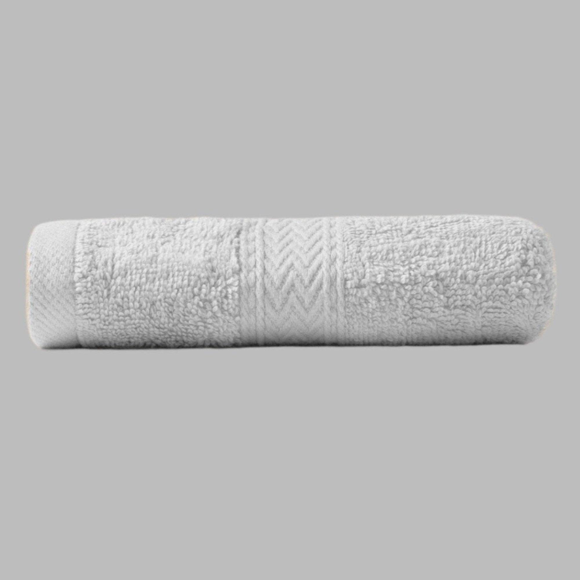 White Zigzag Hand Towel