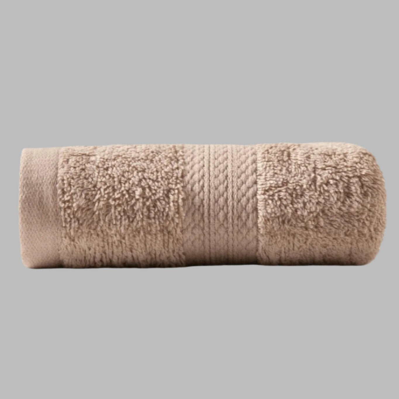 Beige Lattice Triple Stripe Hand Towel - THE LINEN COMPANY