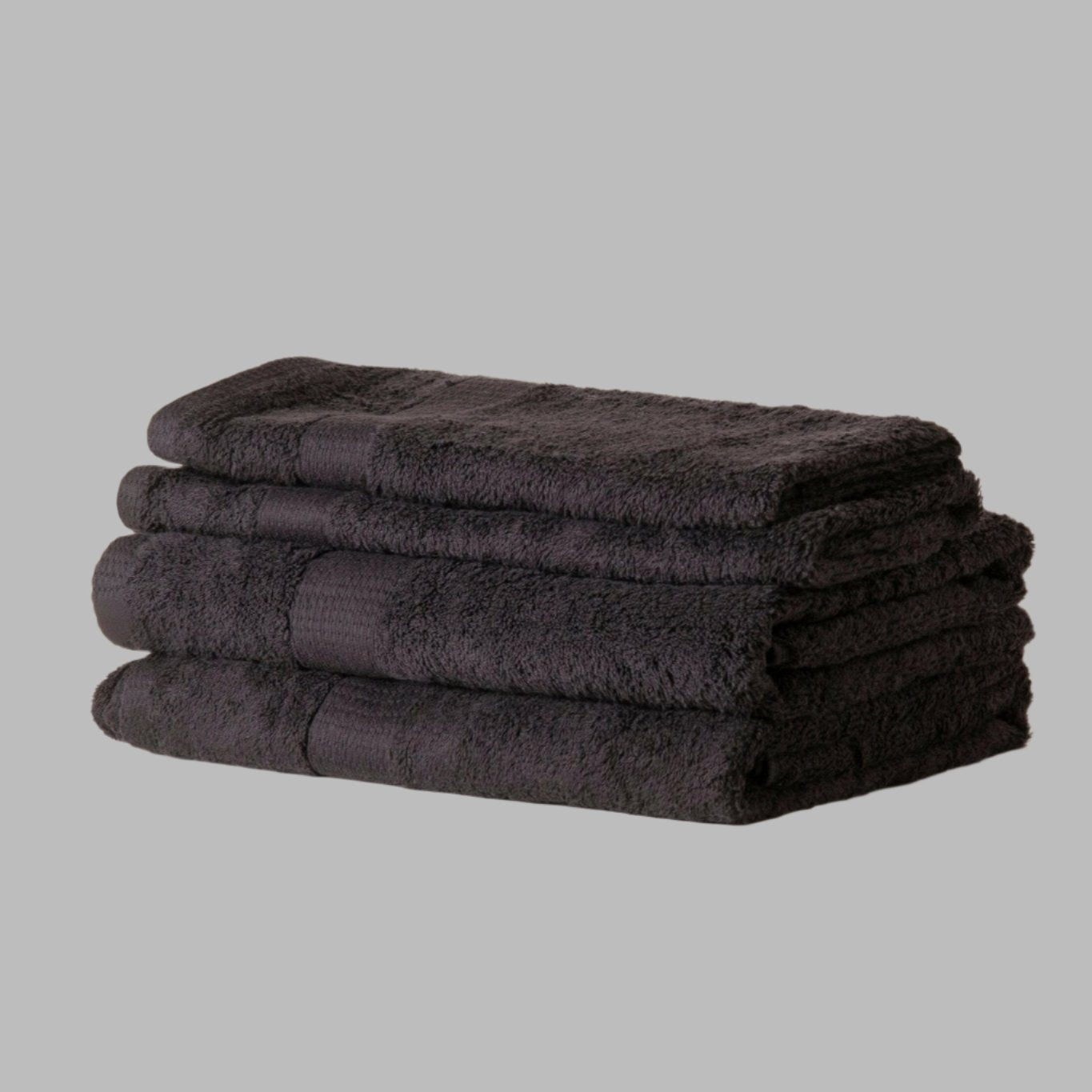 Black Dash Striped Towels - Set of 4 - THE LINEN COMPANY