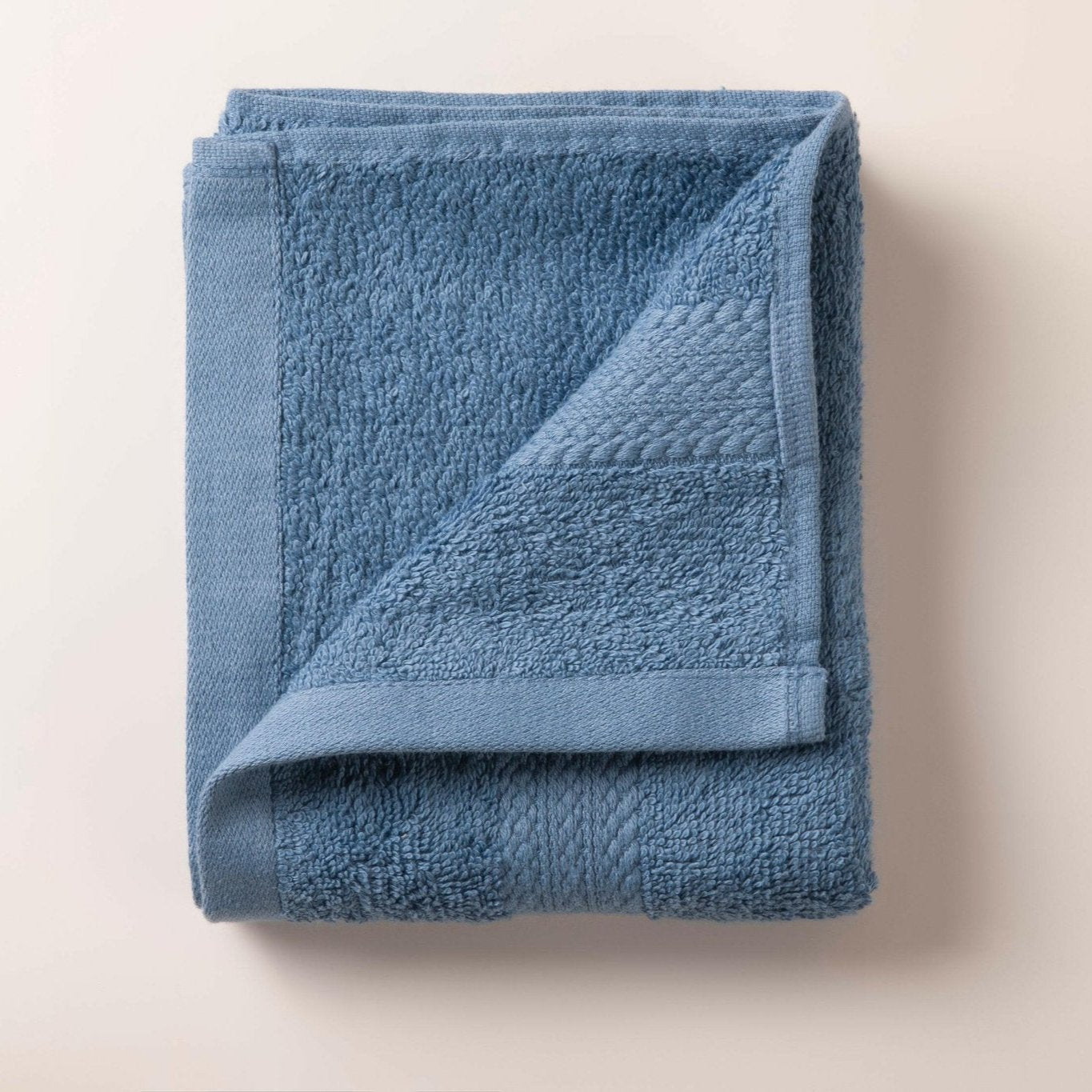 Blue Lattice Triple Stripe Hand Towel - THE LINEN COMPANY