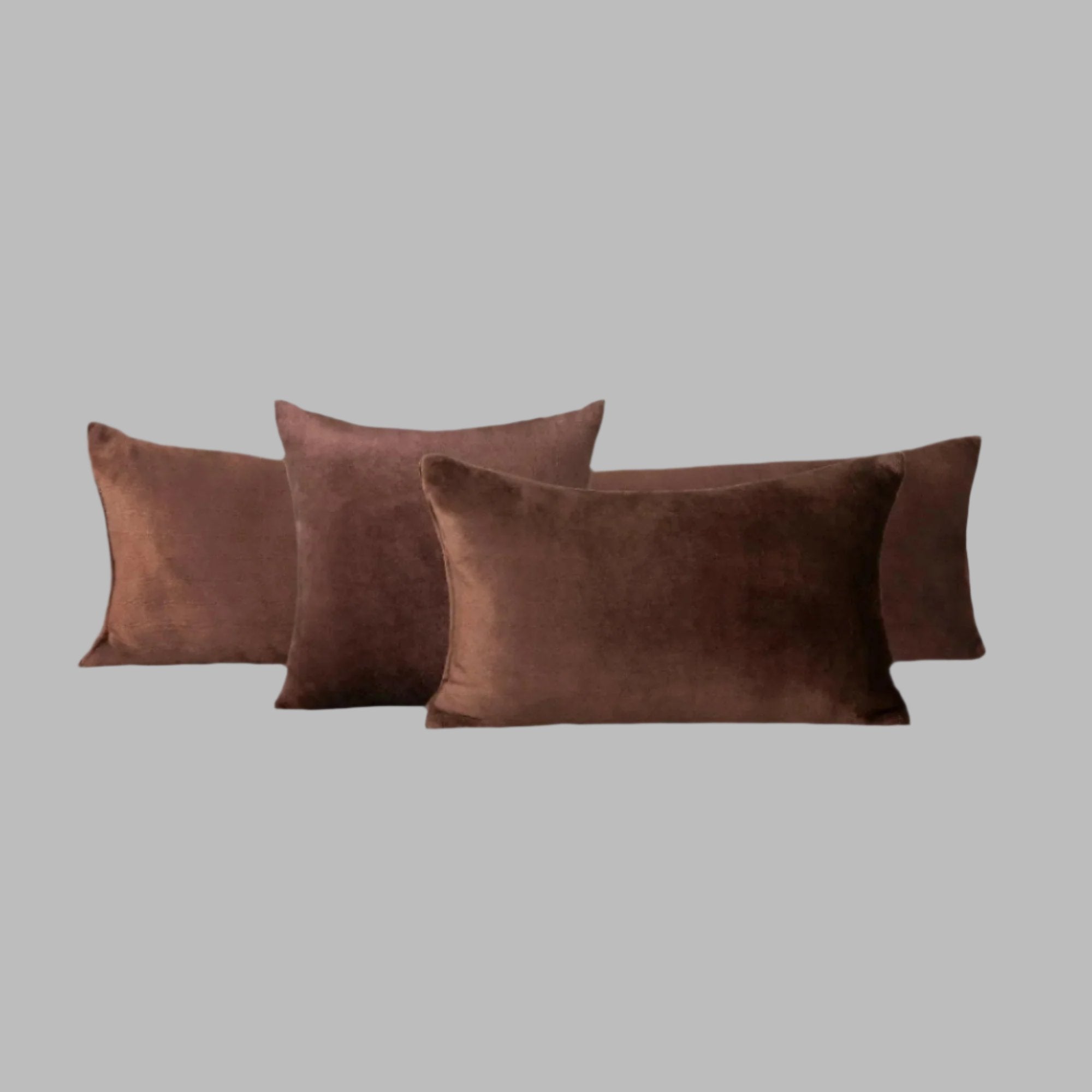 Brown Plush Cushion - THE LINEN COMPANY