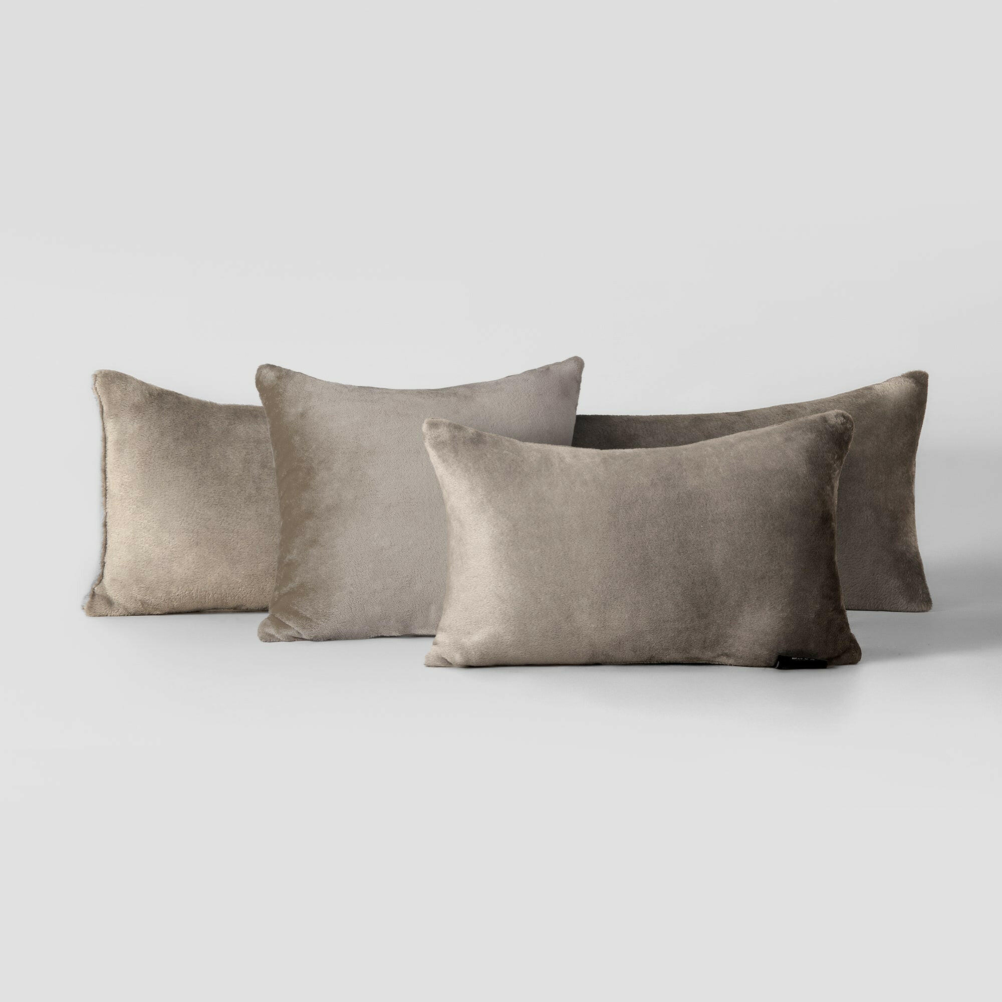 Charcoal Plush Cushion - THE LINEN COMPANY