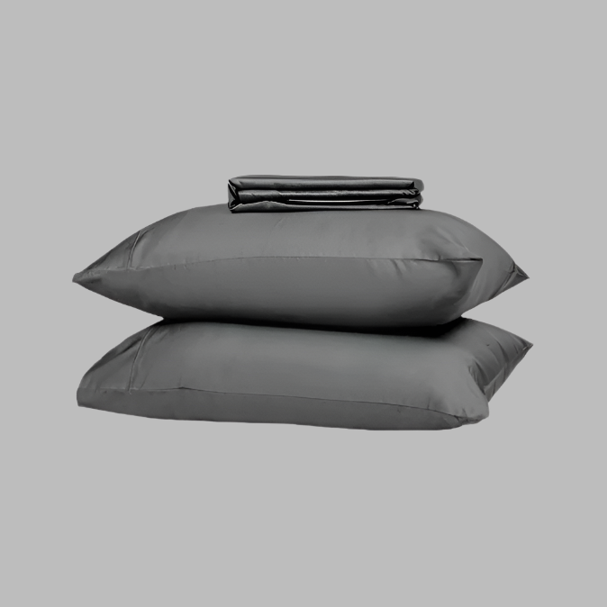 Charcoal Solid bed Sheet Set