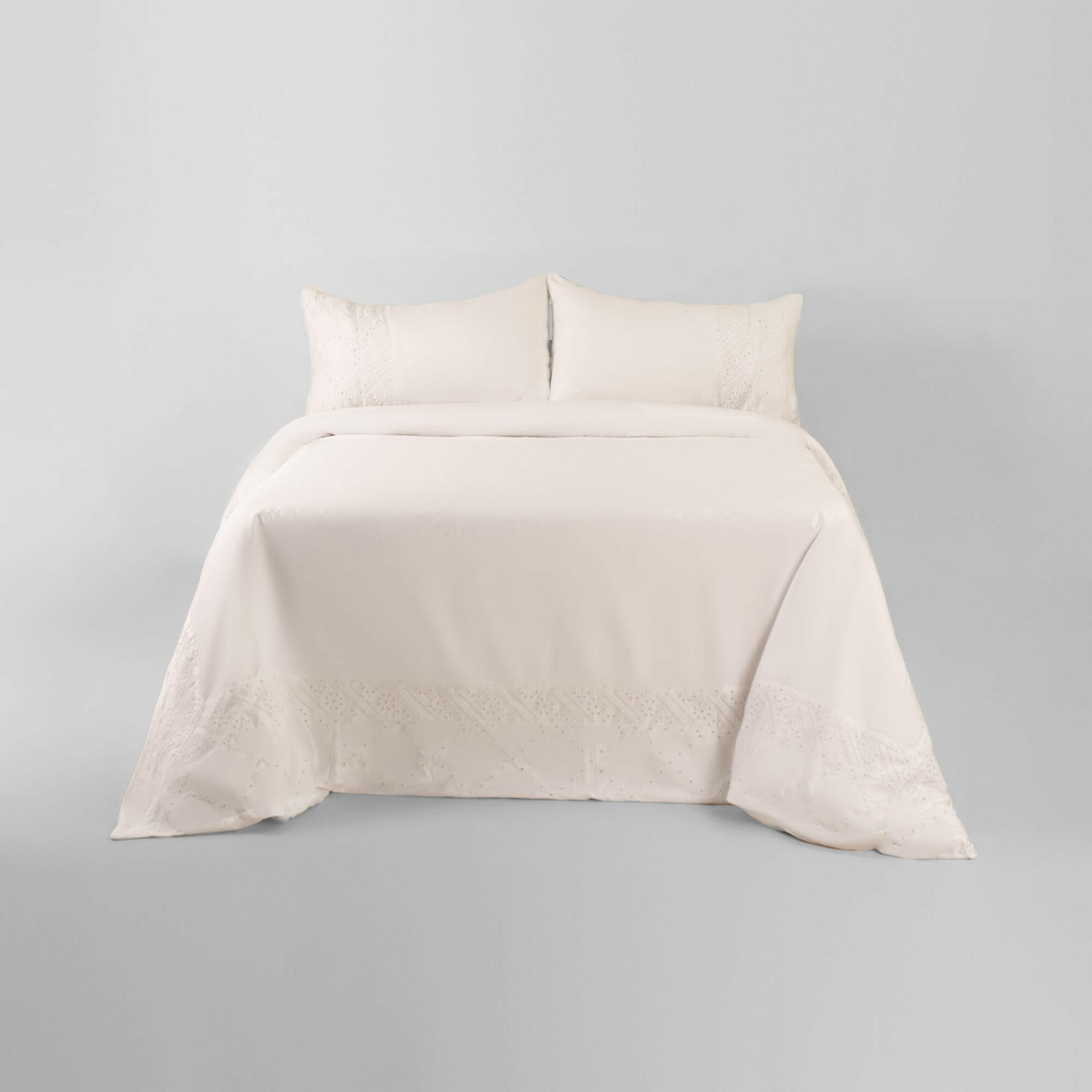 Chikankari Duvet Cover Set - THE LINEN COMPANY