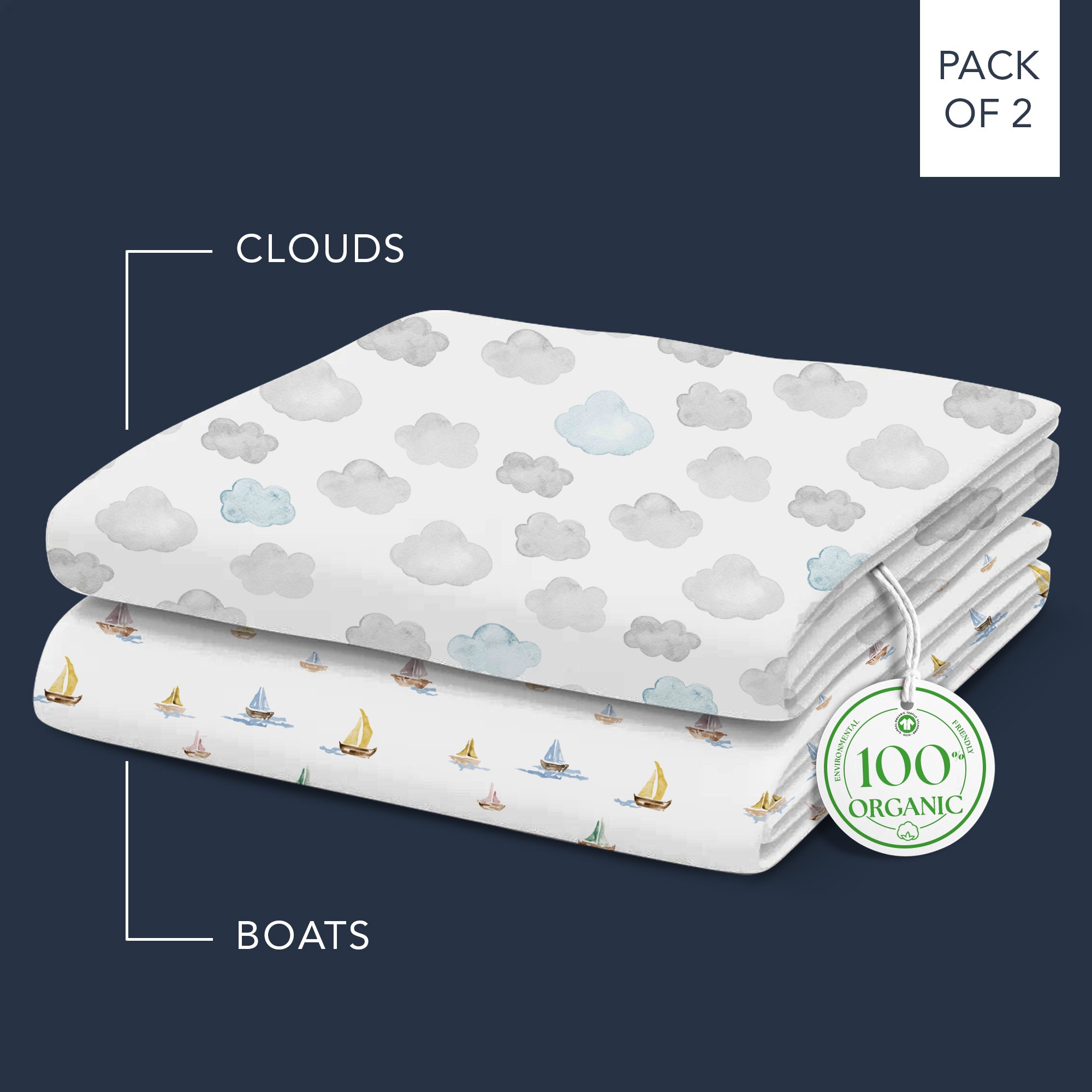 Organic Mini Crib Fitted Sheets