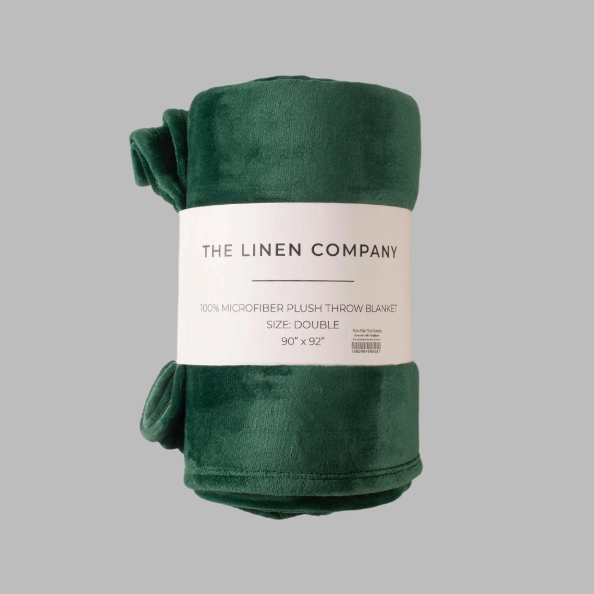 Emerald Green Microfiber Plush Blanket - THE LINEN COMPANY