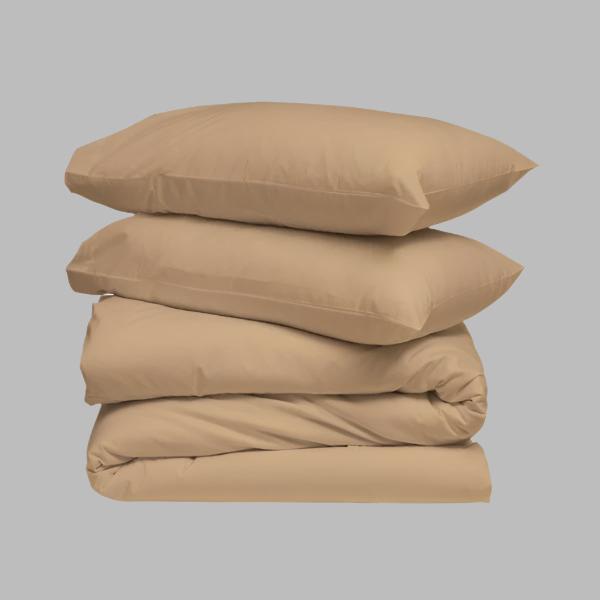 Golden Solid Duvet Cover Set - THE LINEN COMPANY