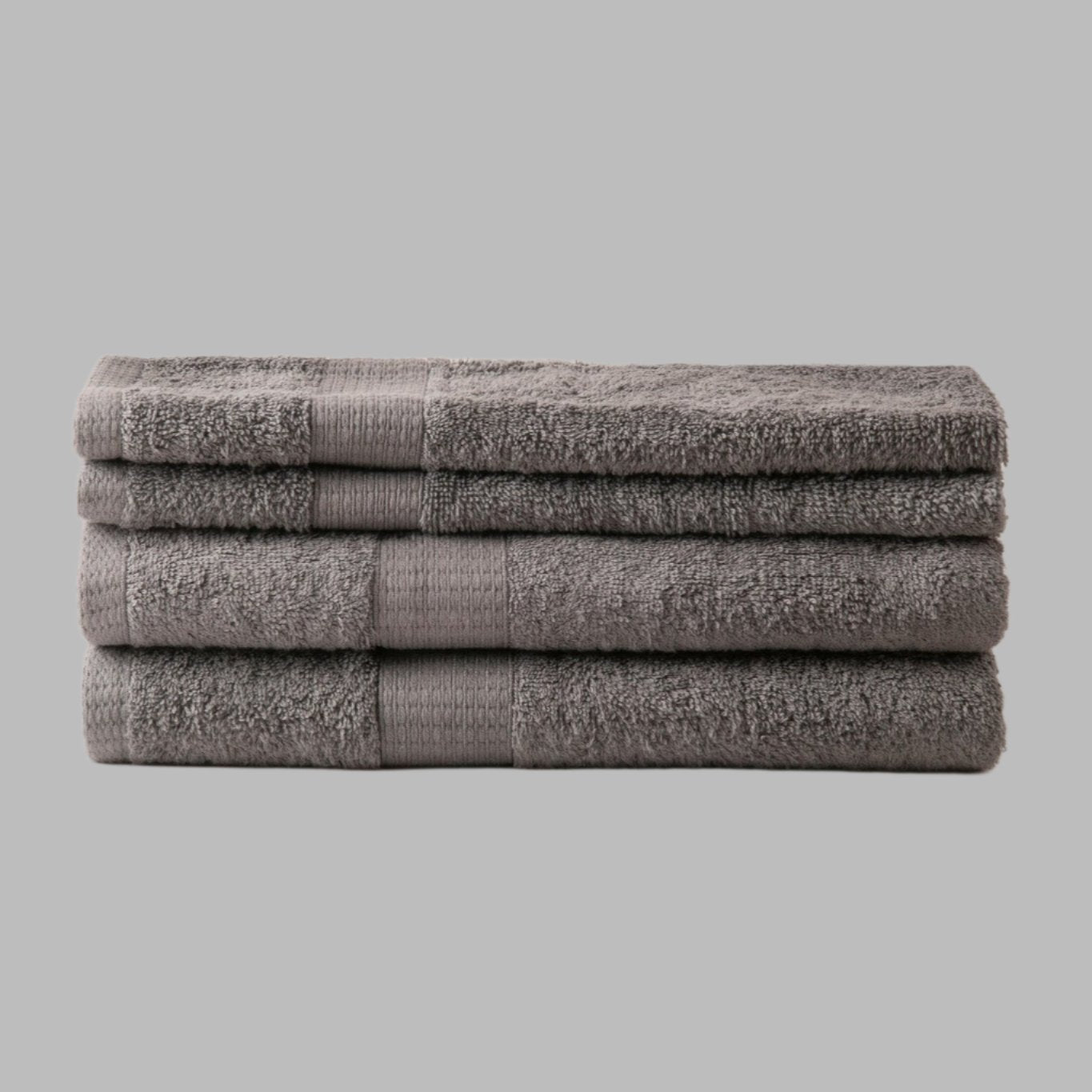 Grey Dash Striped Towels - Set of 4 - THE LINEN COMPANY