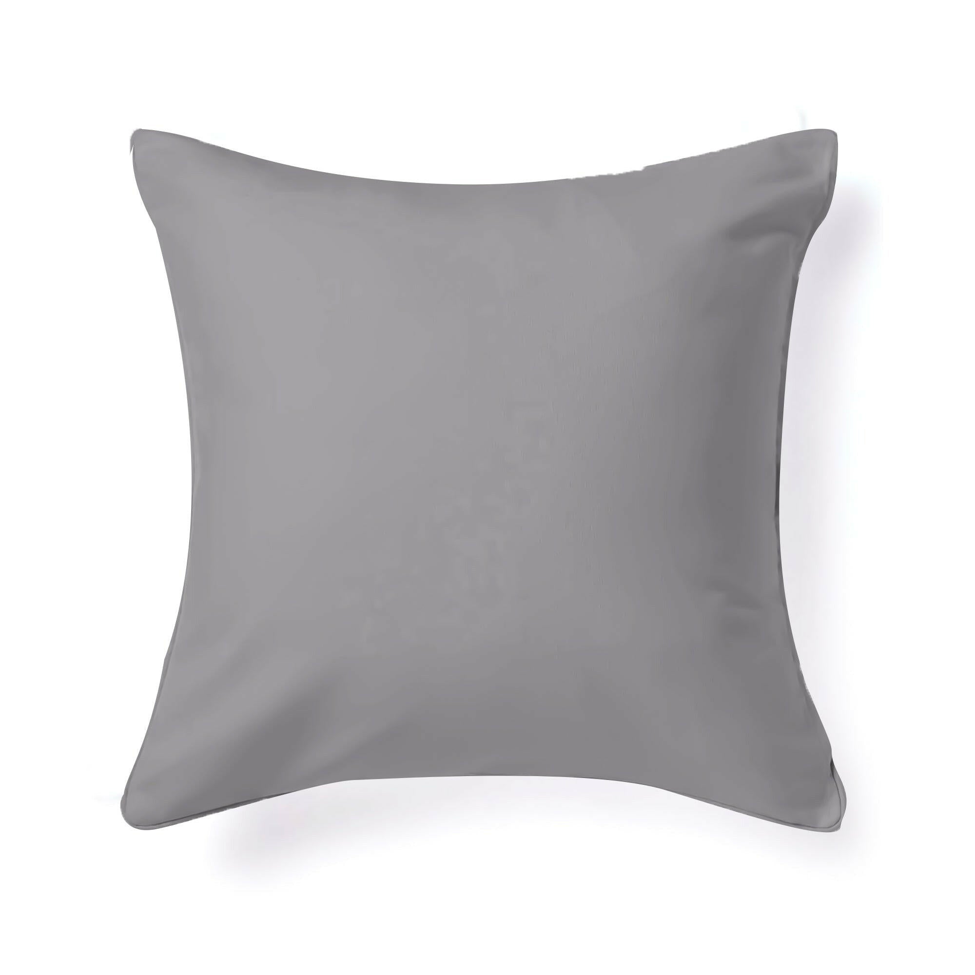 Grey Solid Cushion Cover - THE LINEN COMPANY