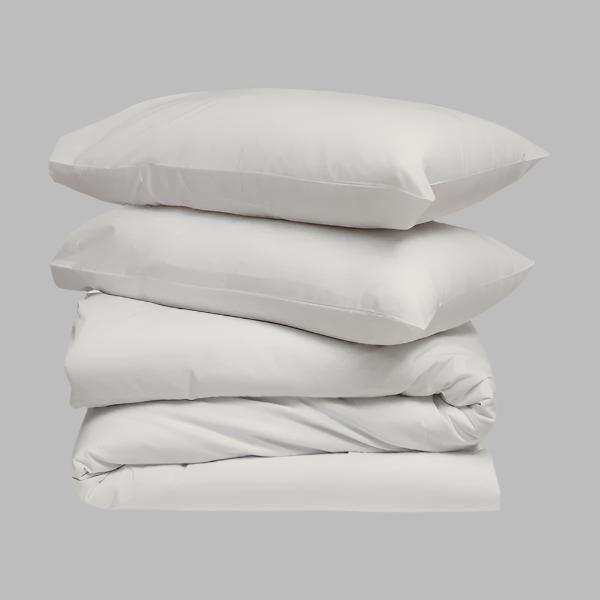 Ivory Solid Duvet Cover Set - THE LINEN COMPANY