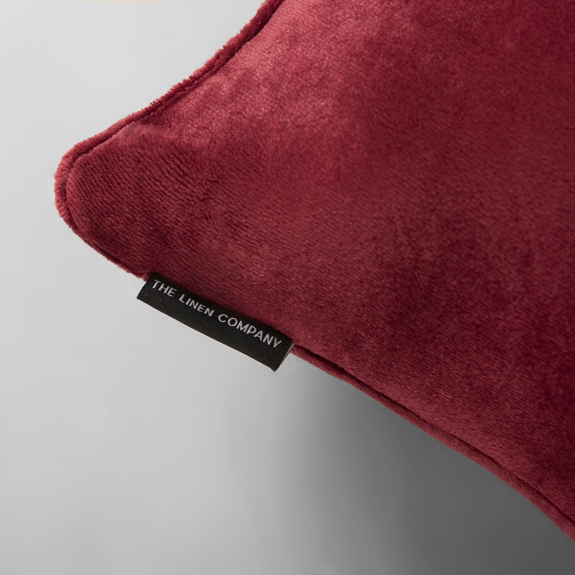 Maroon Plush Cushion - THE LINEN COMPANY