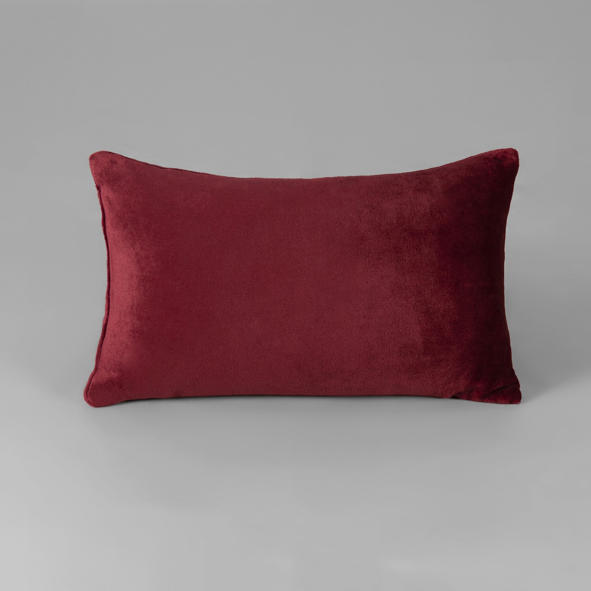 Maroon Plush Cushion - THE LINEN COMPANY