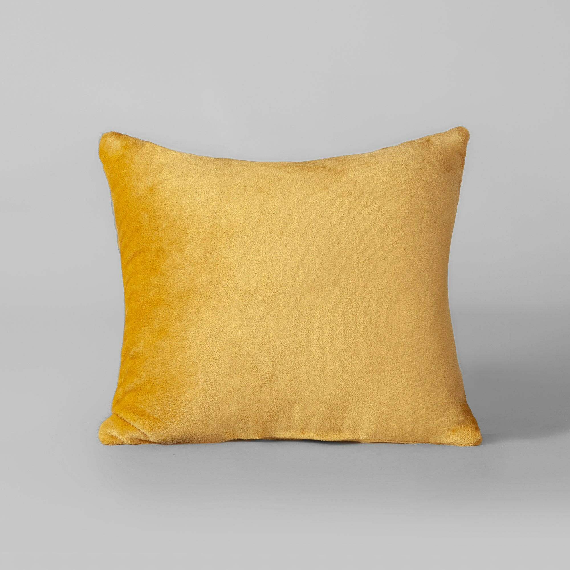 Mustard Plush Cushion - THE LINEN COMPANY