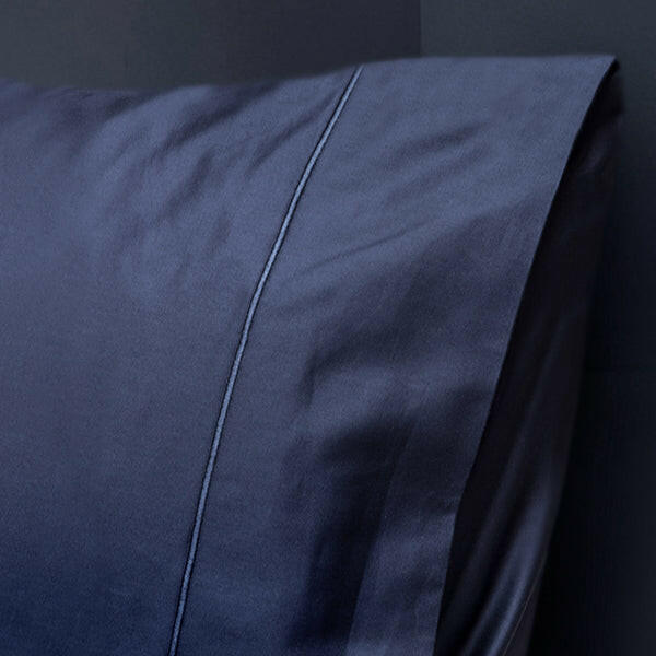 Night Sky Solid Fitted Sheet Set - THE LINEN COMPANY