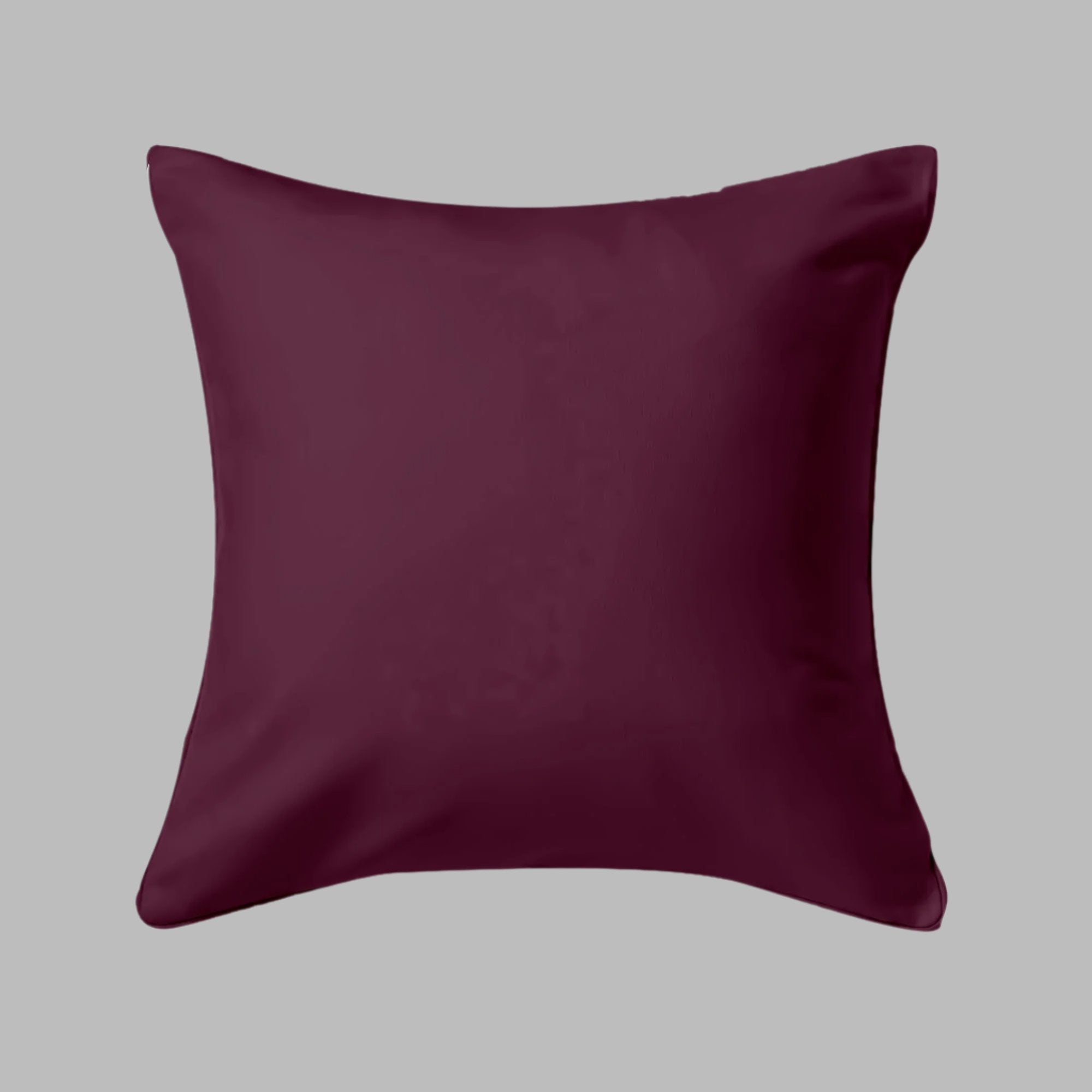 Plum Solid Cushion Cover - THE LINEN COMPANY