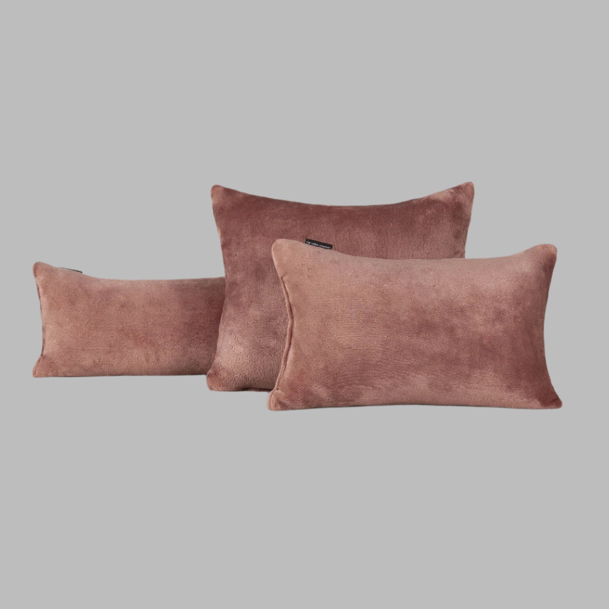 Rose Wood Plush Cushion - THE LINEN COMPANY