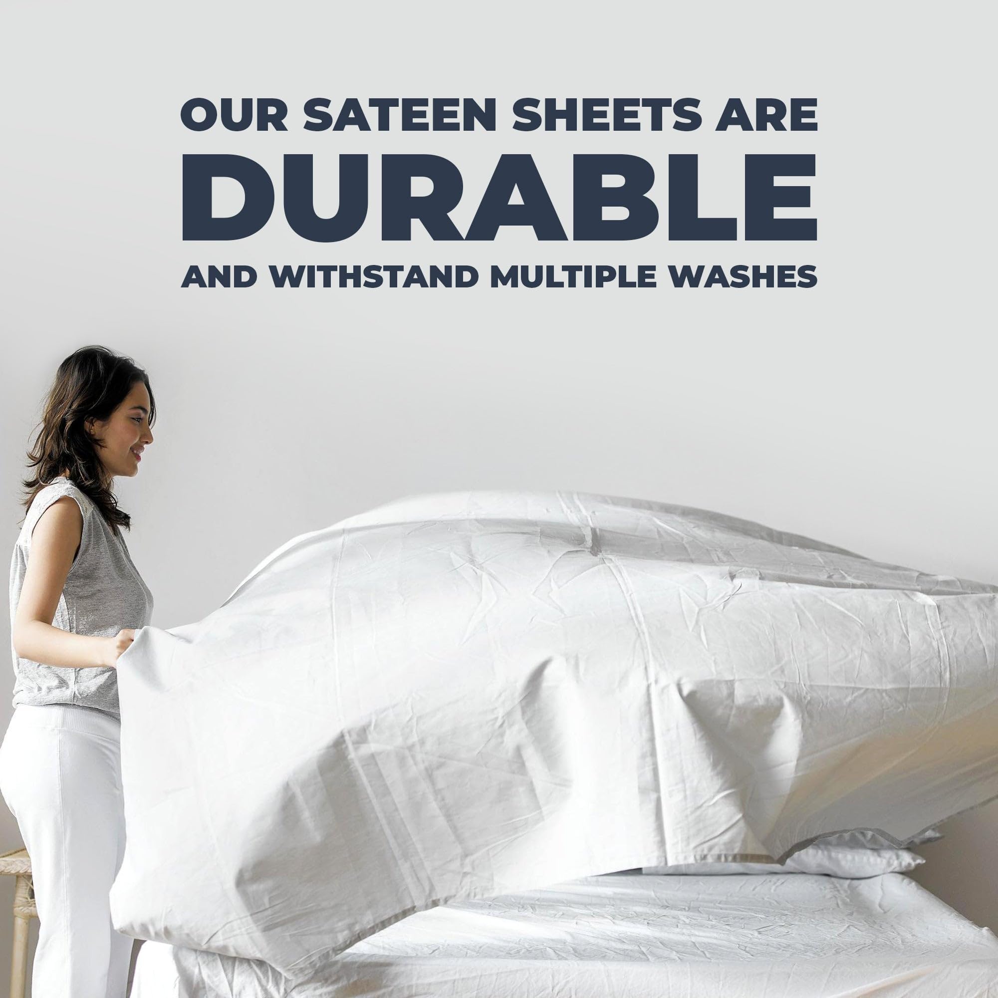 100% Cotton Sateen Sheet Set