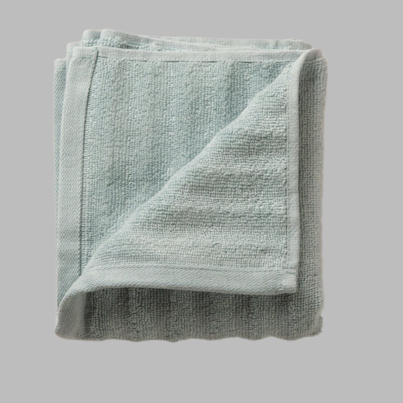 Sage Green Stripe Embossed Hand Towel - THE LINEN COMPANY