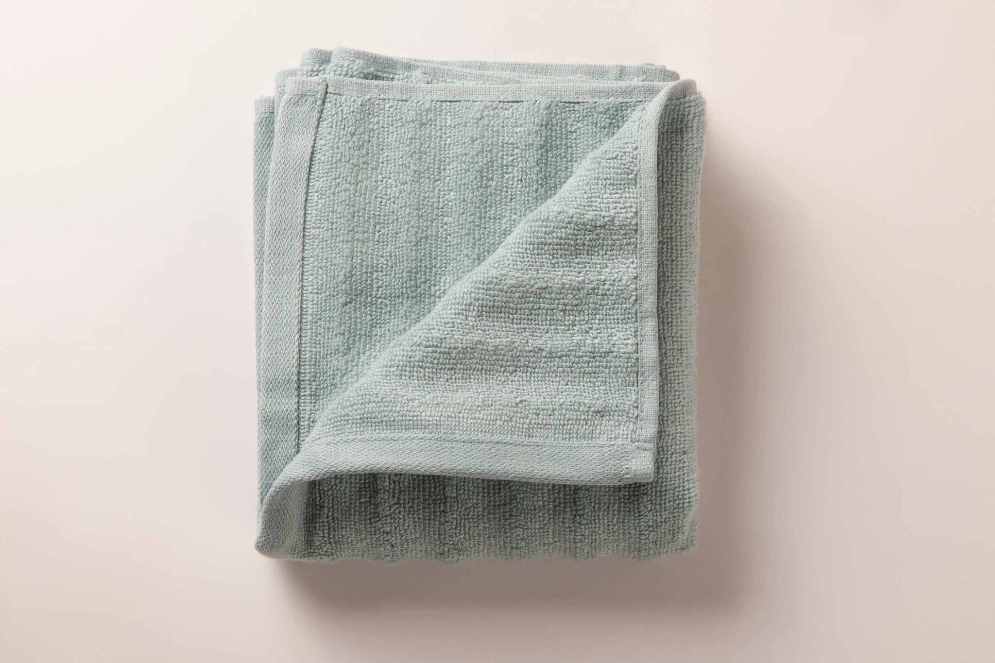 Sea Green Stripe Embossed Hand Towel - THE LINEN COMPANY