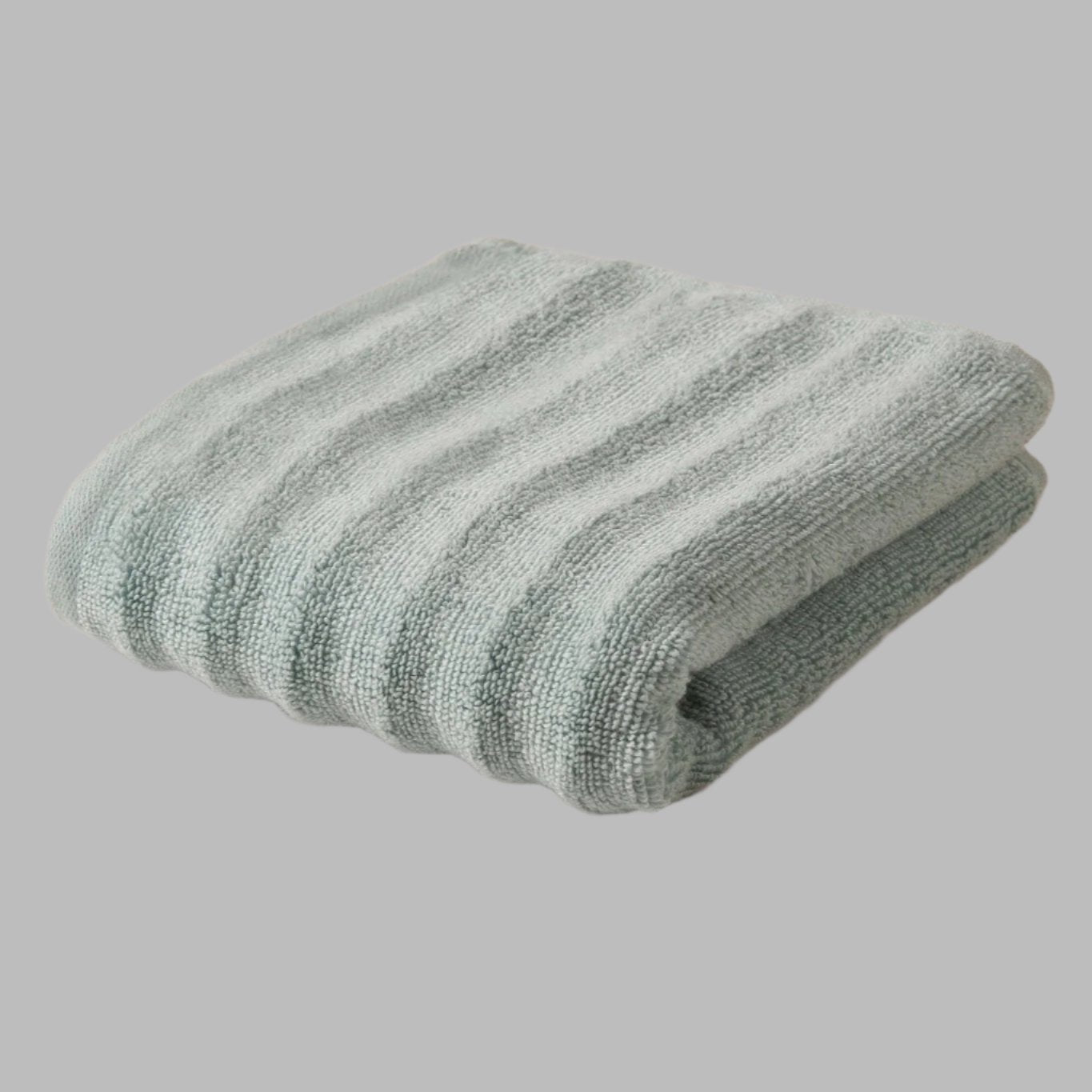 Sea Green Stripe Embossed Hand Towel - THE LINEN COMPANY