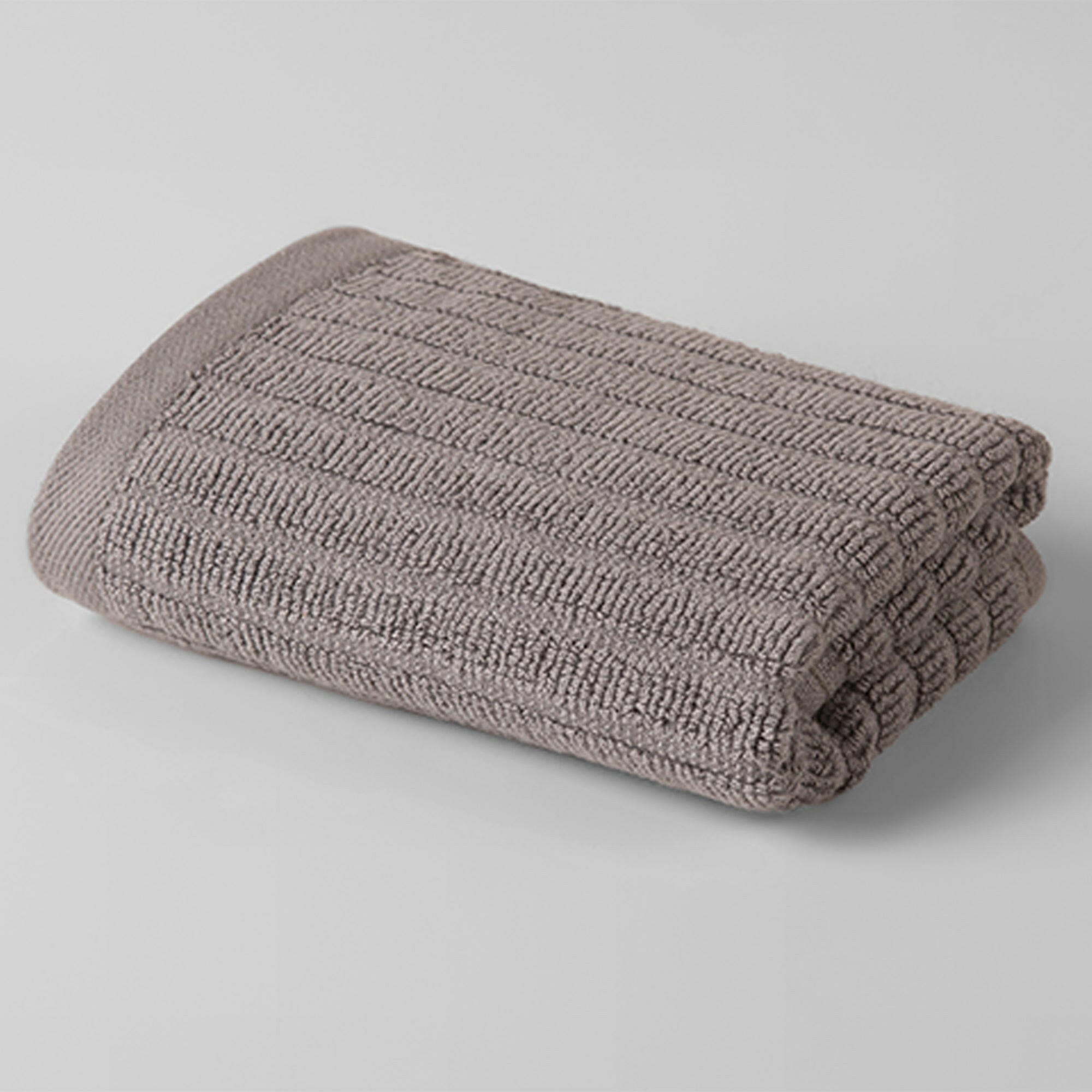 Silver Ribbed Mini Hand Towel - THE LINEN COMPANY