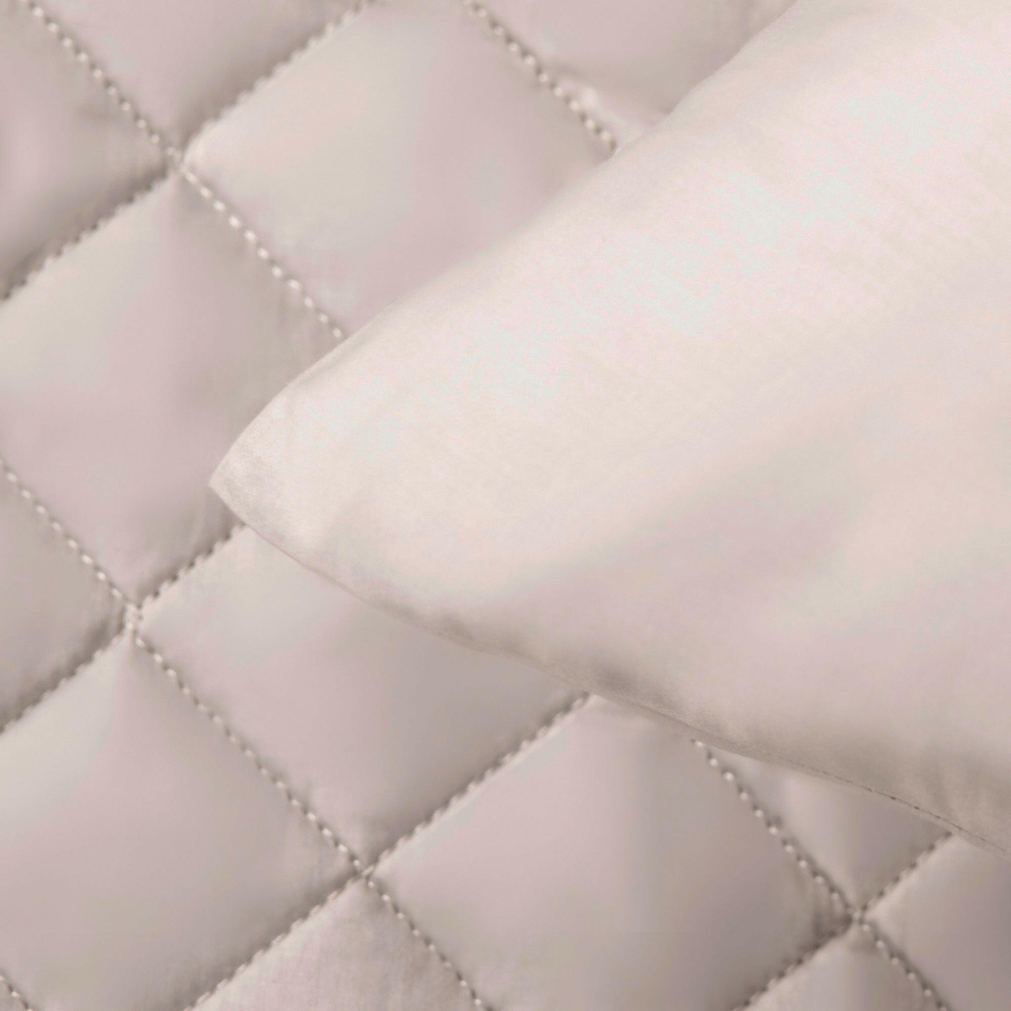 Soft Grey Quilted Bedspread Set