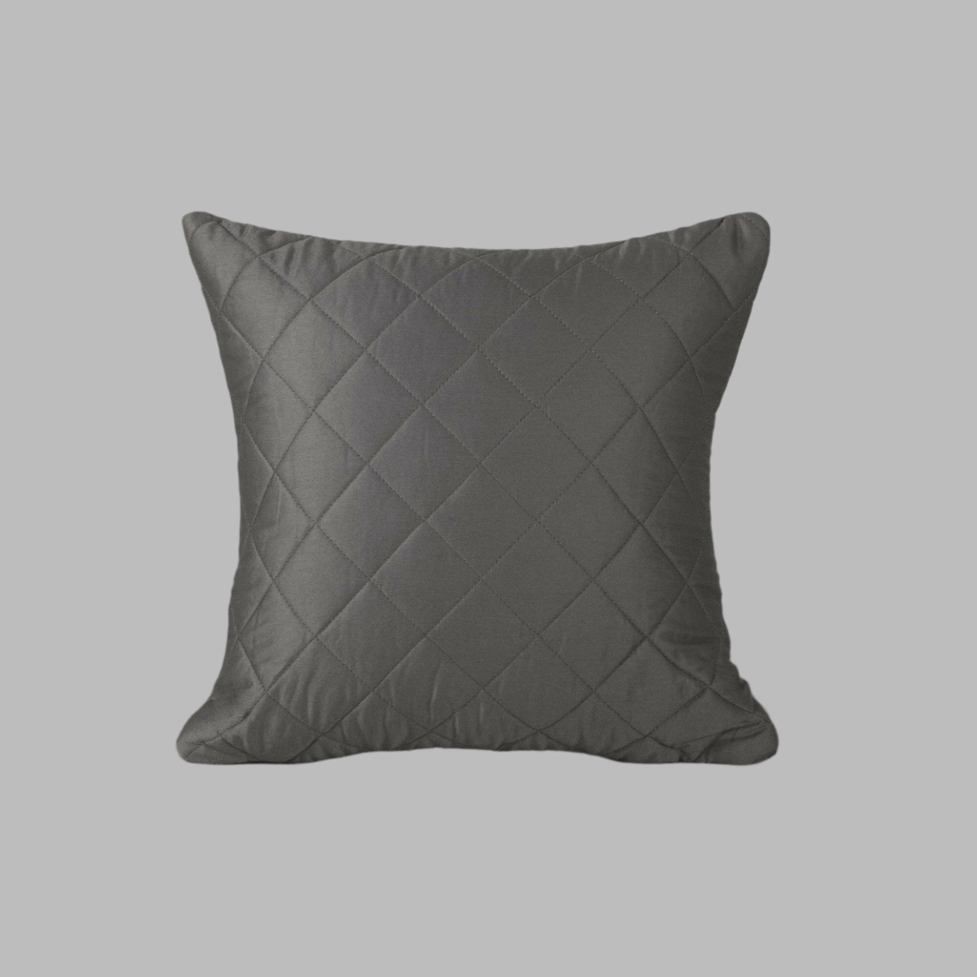 Steel Quilted Cushion Cover - THE LINEN COMPANY