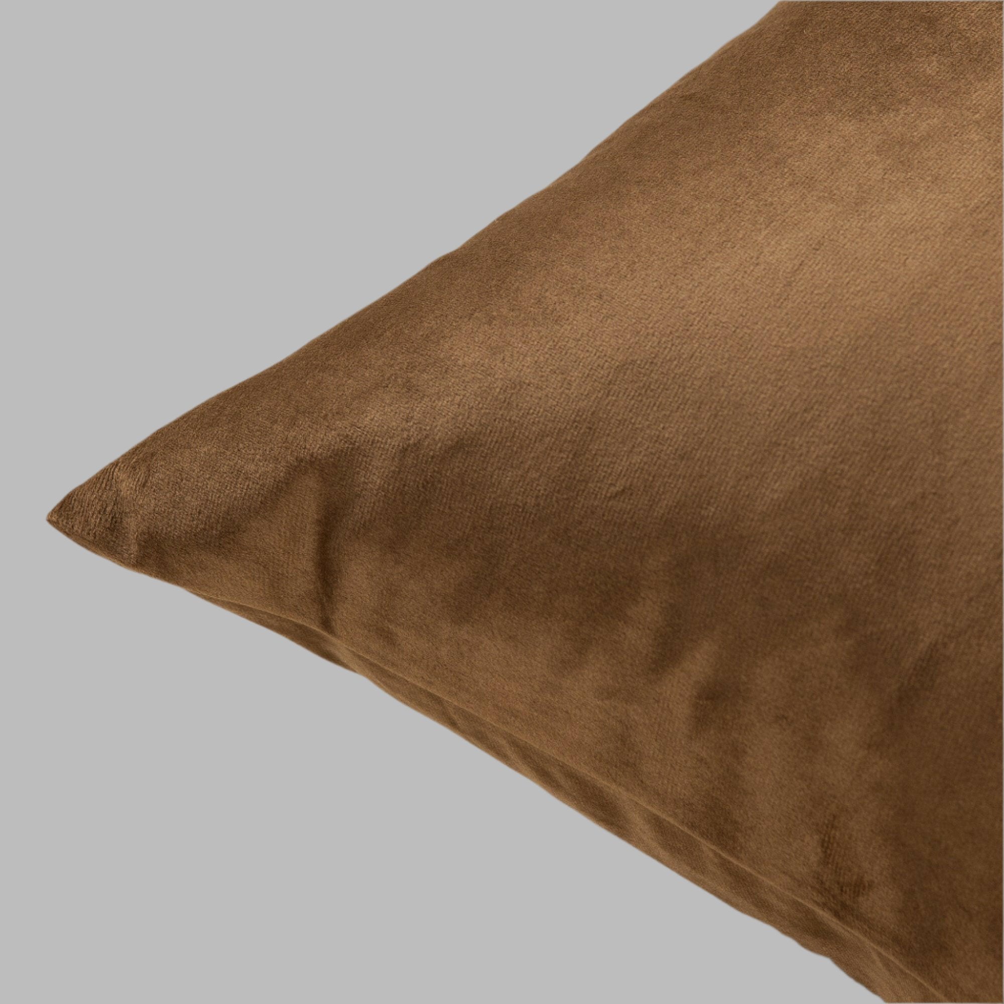 Walnut Brown Velvet Cushion Cover - THE LINEN COMPANY