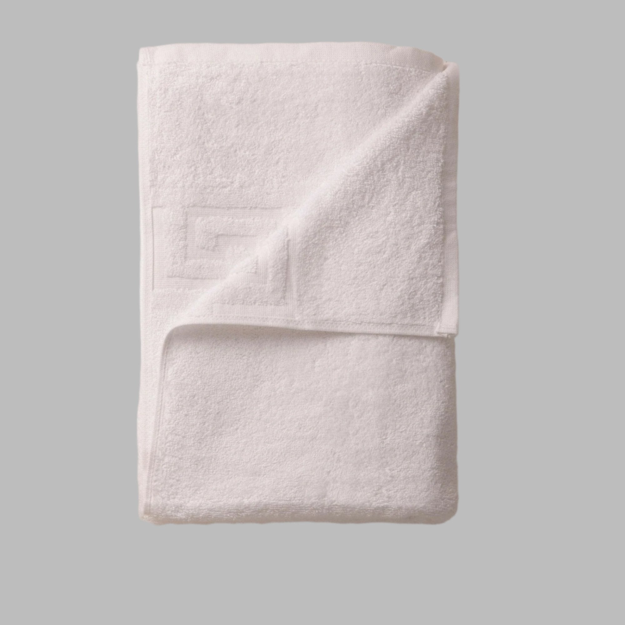 White Greek Key Bath Towel - THE LINEN COMPANY