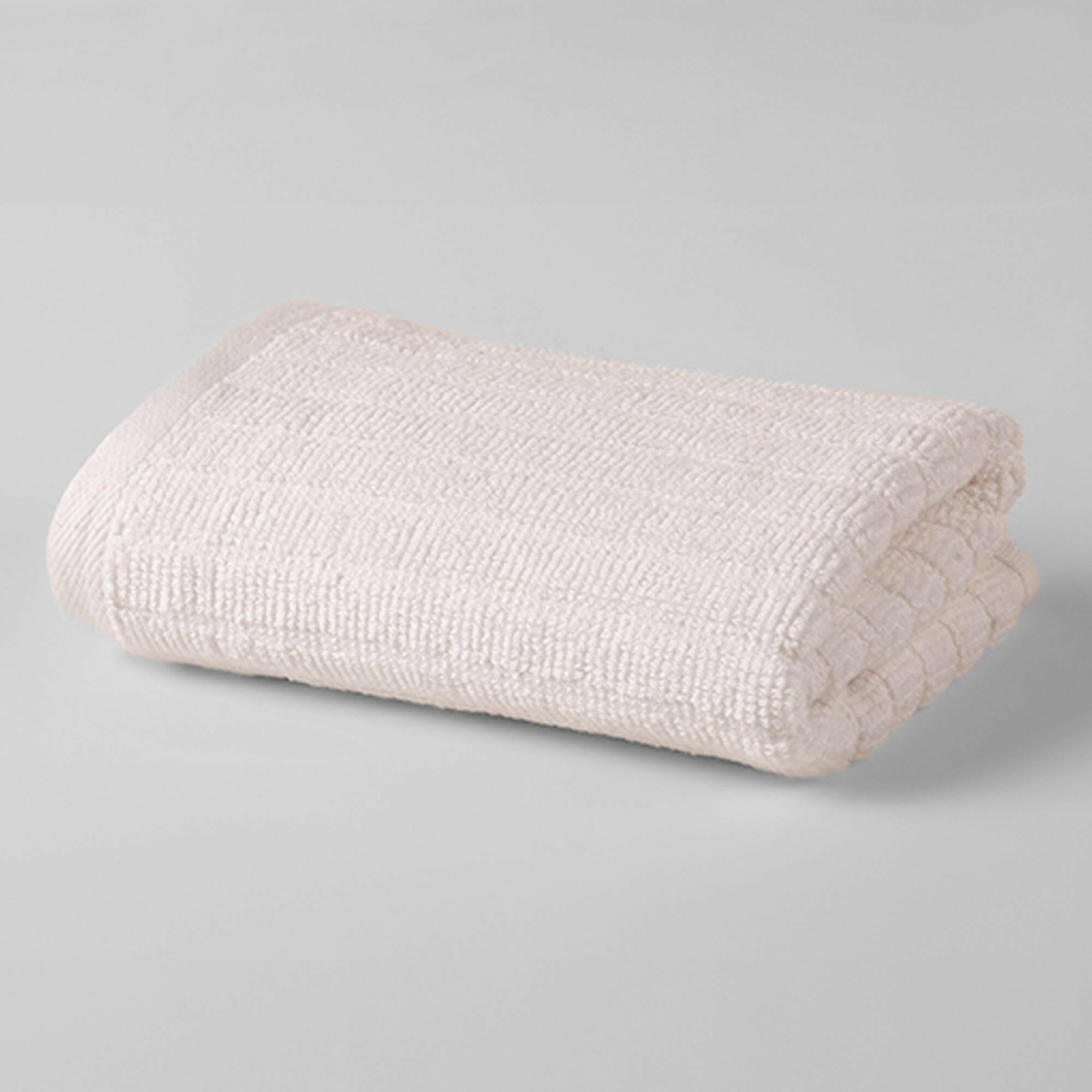 White Ribbed Hand Towel - THE LINEN COMPANY