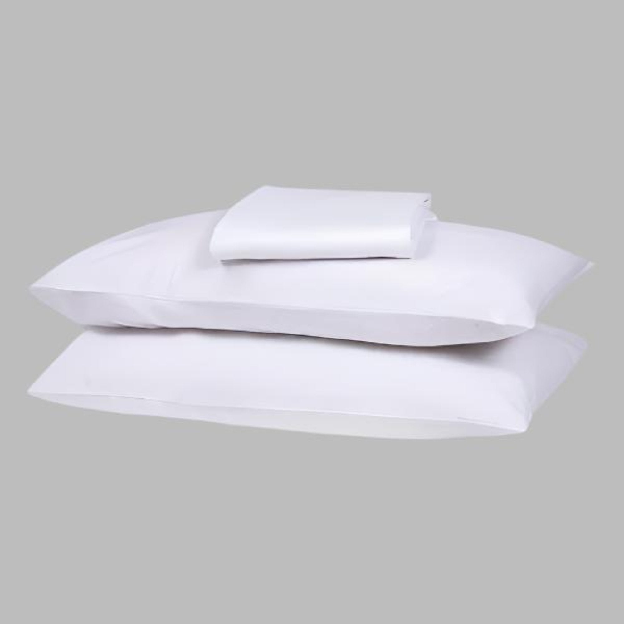 White Solid Bed Sheet Set - THE LINEN COMPANY