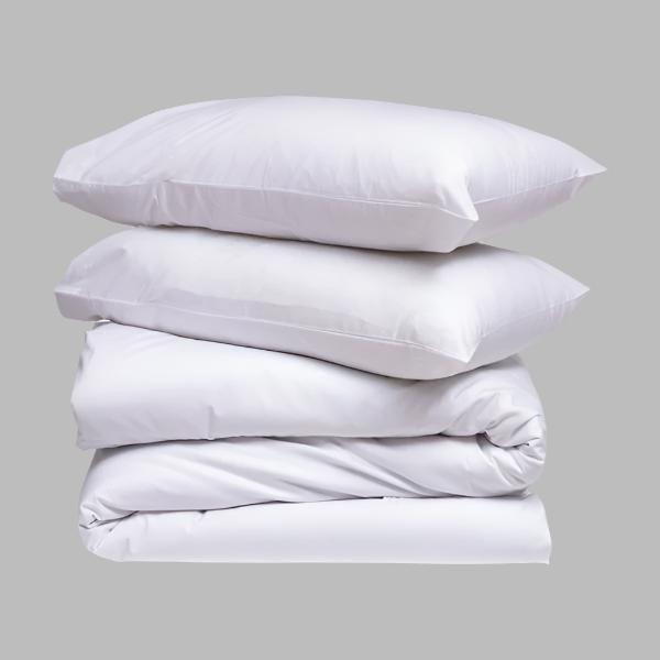 White Solid Duvet Cover Set - THE LINEN COMPANY