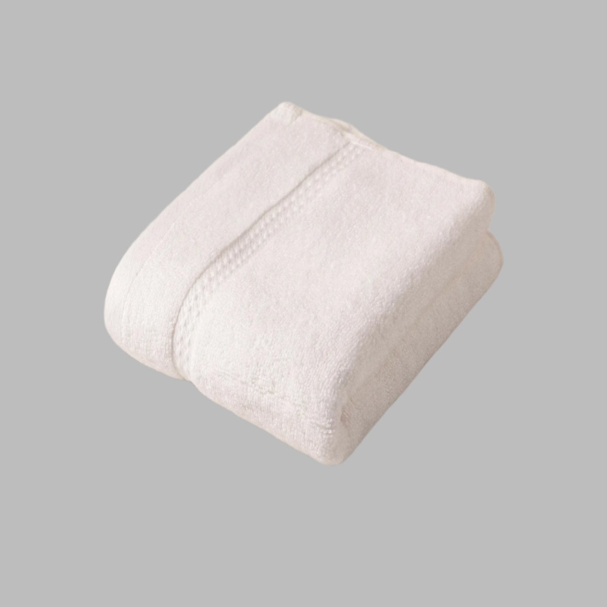 White Stitch Lines Hand Towel - THE LINEN COMPANY